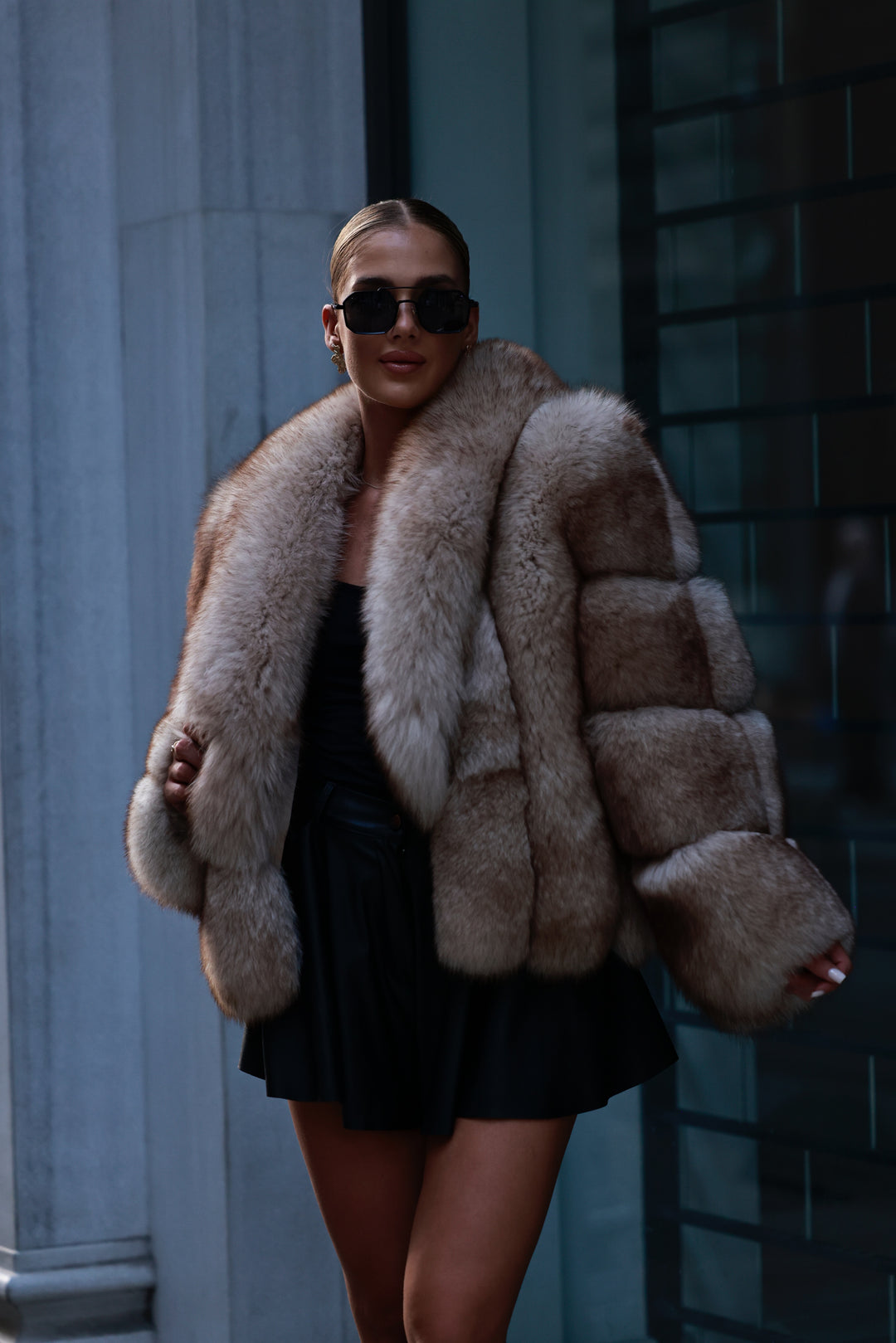 Rosalia natural fur coat