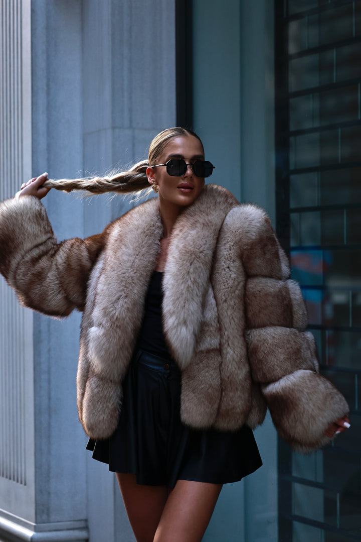 Rosalia natural fur coat