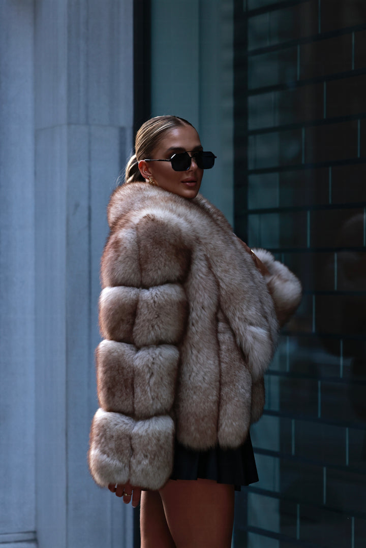 Rosalia natural fur coat