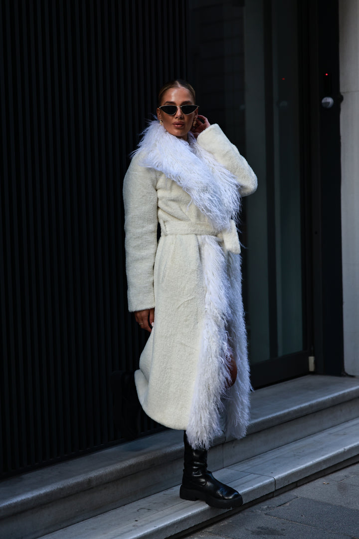 Mongolian coat white