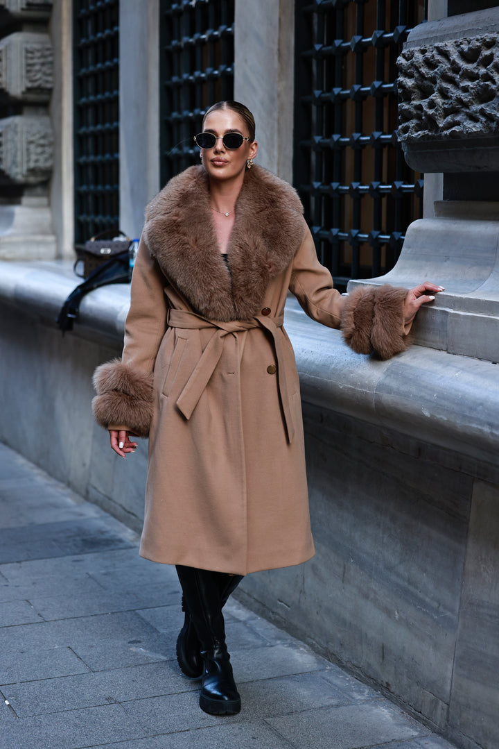 Doris coat brown