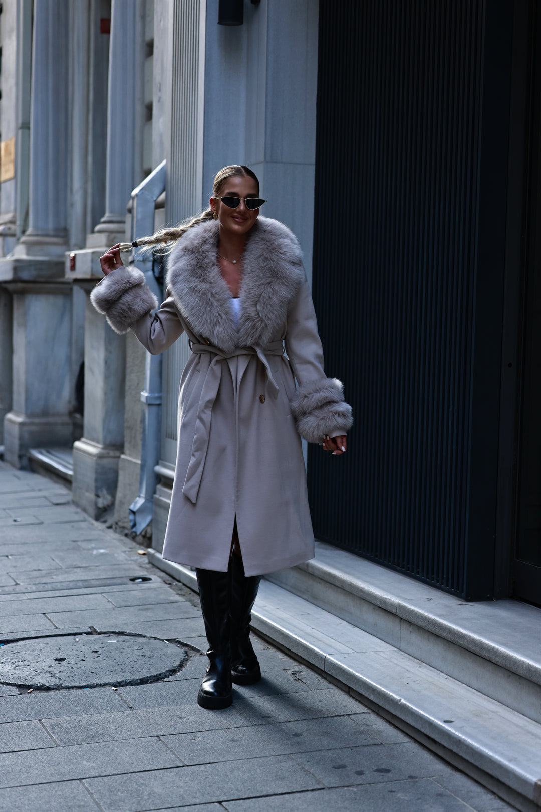 Doris coat, dusty pink