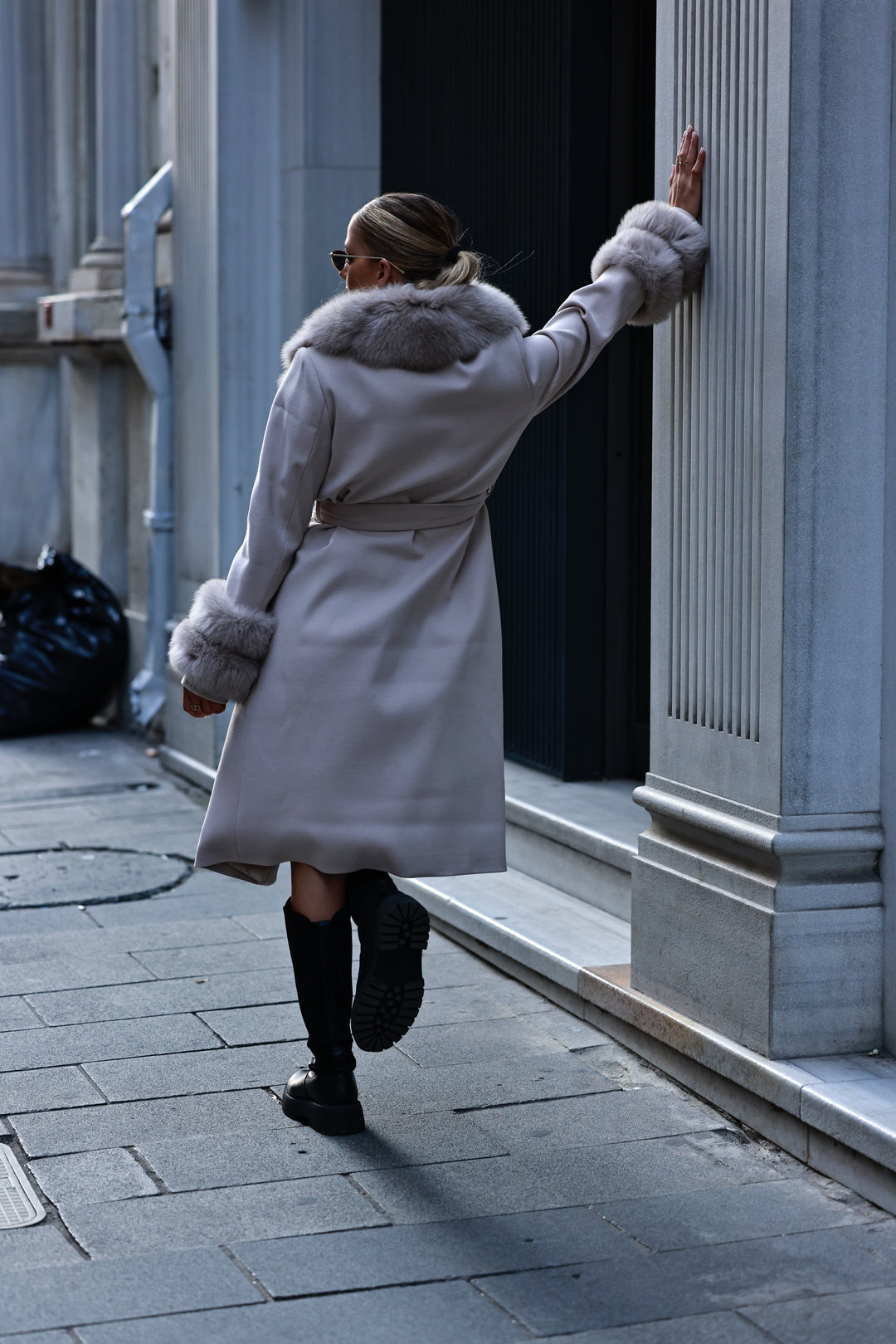 Doris coat, dusty pink