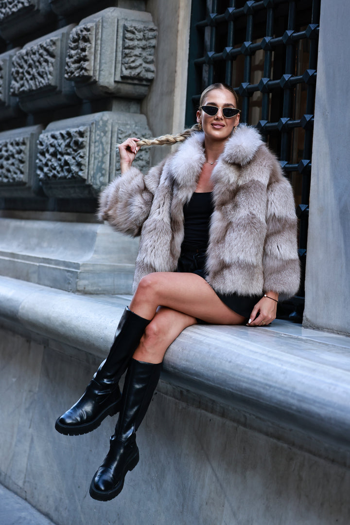 Nell natural fur coat