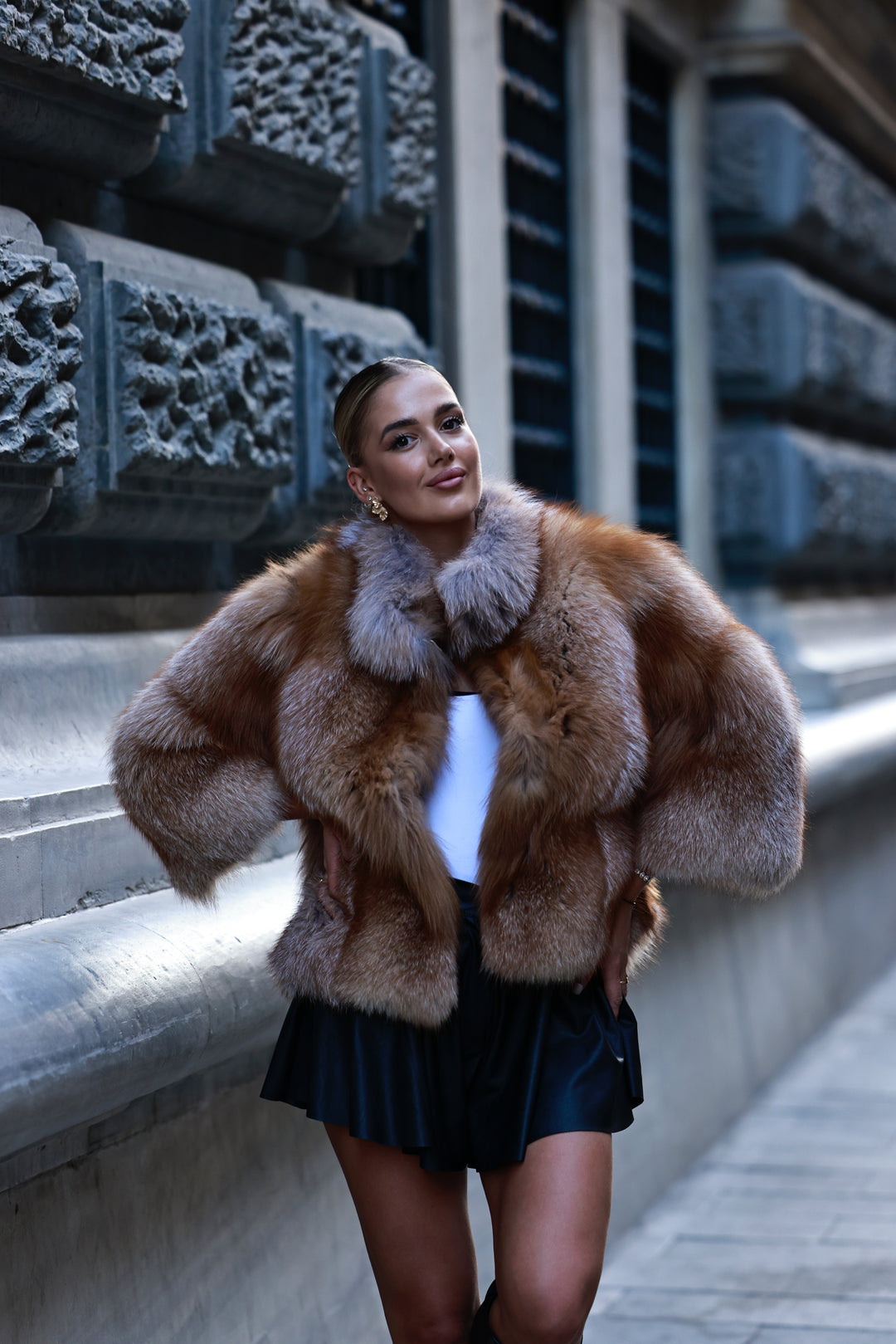 Fur coat Nell warm natural