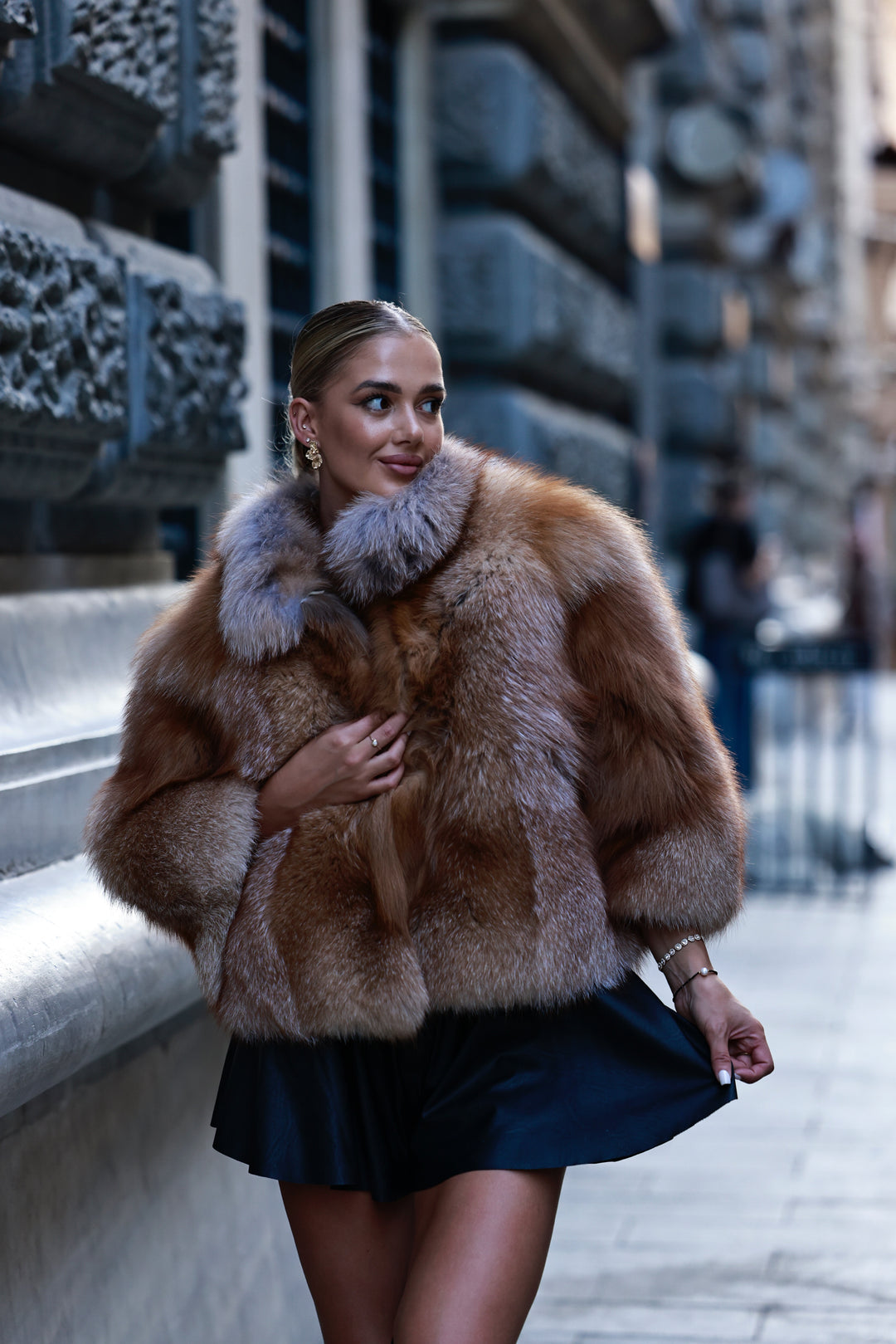 Fur coat Nell warm natural