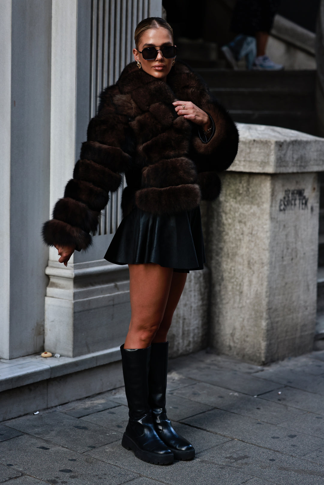 Brownie fur coat