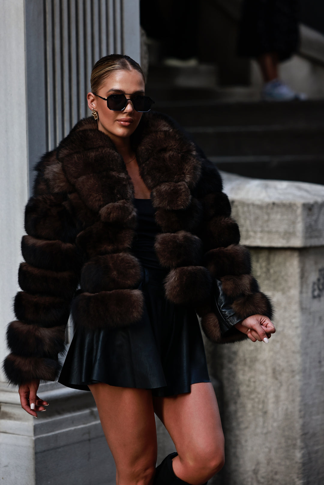 Brownie fur coat