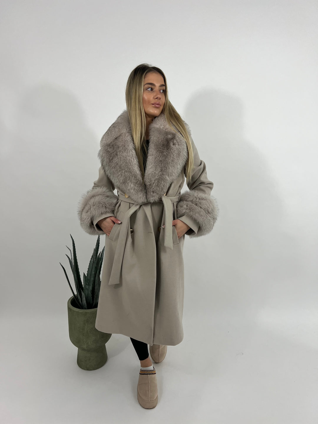 Doris coat, dusty pink