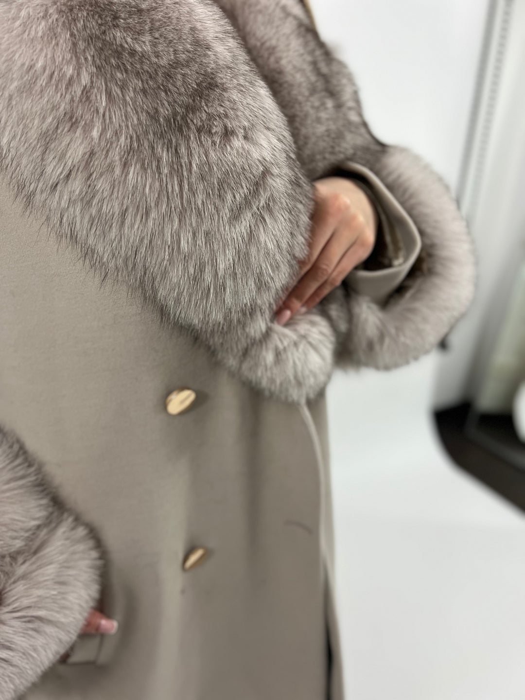 Doris coat, dusty pink