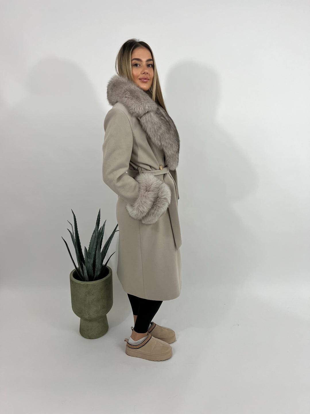 Doris coat, dusty pink