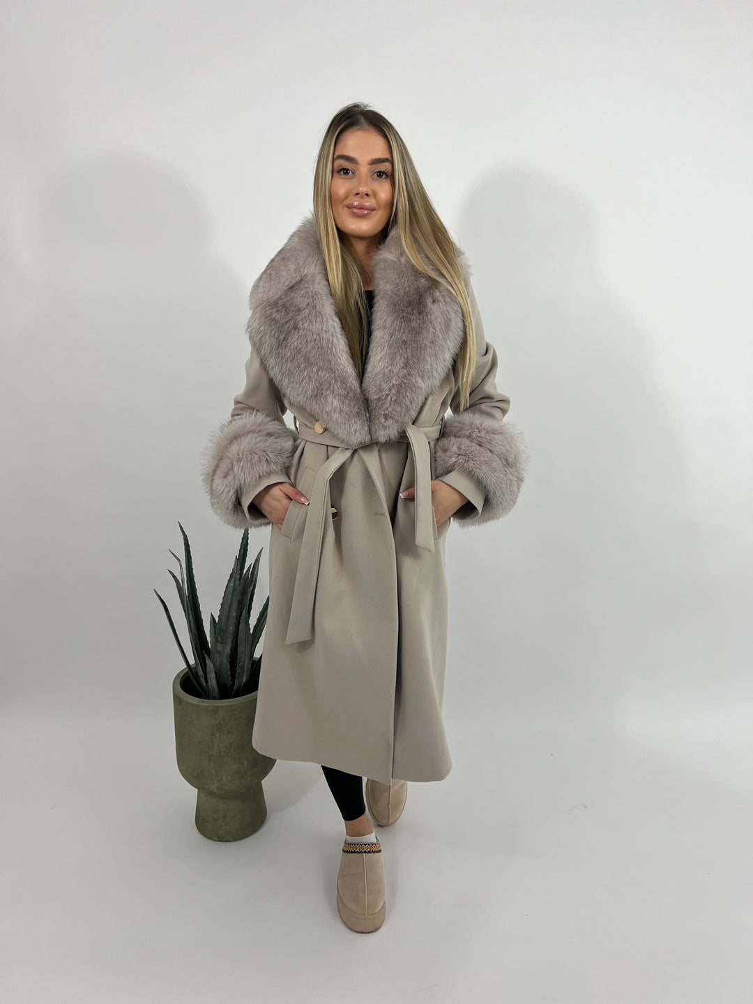 Doris coat, dusty pink