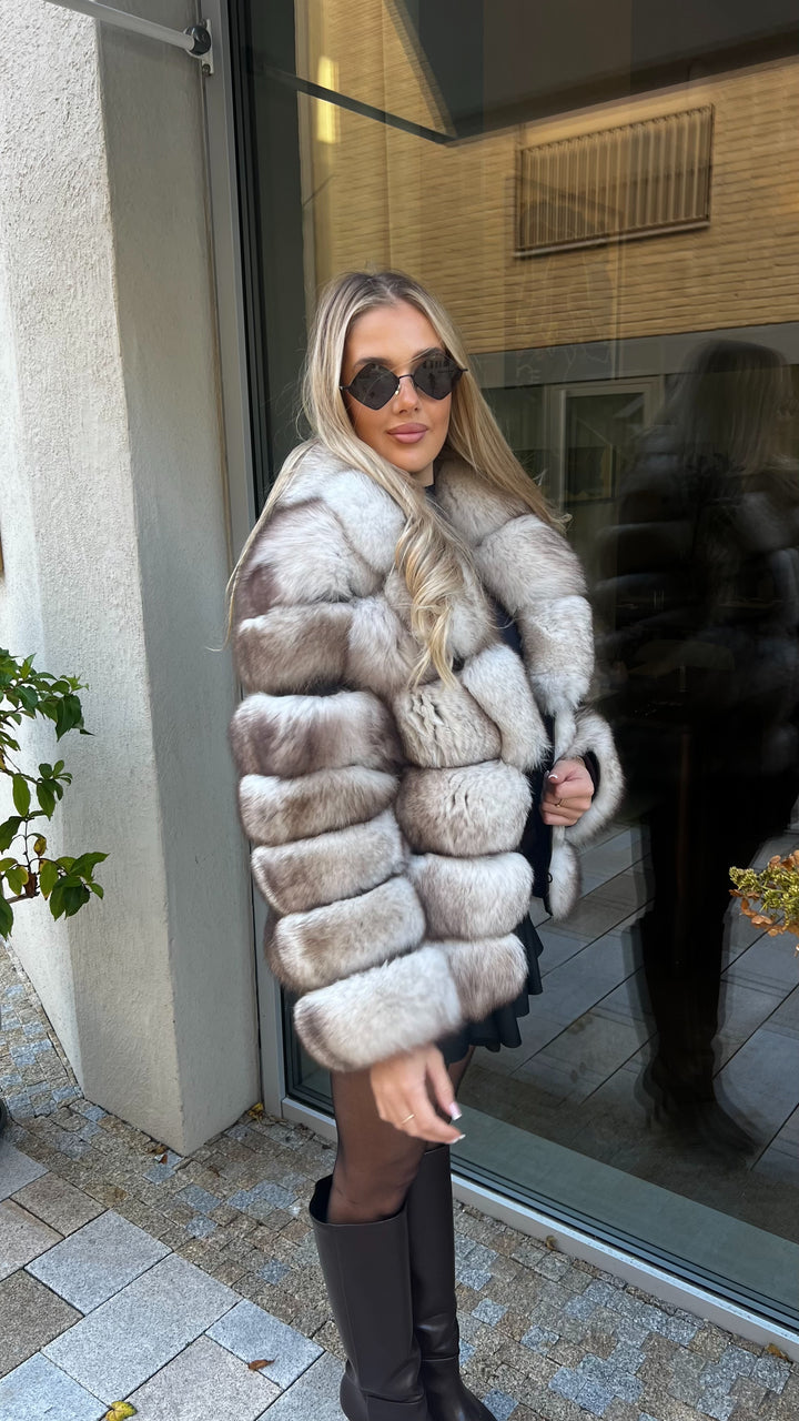 Fur coat Amie cappuccino
