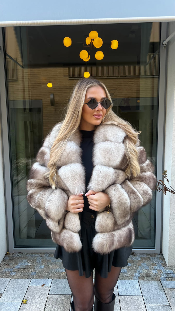 Fur coat Amie cappuccino