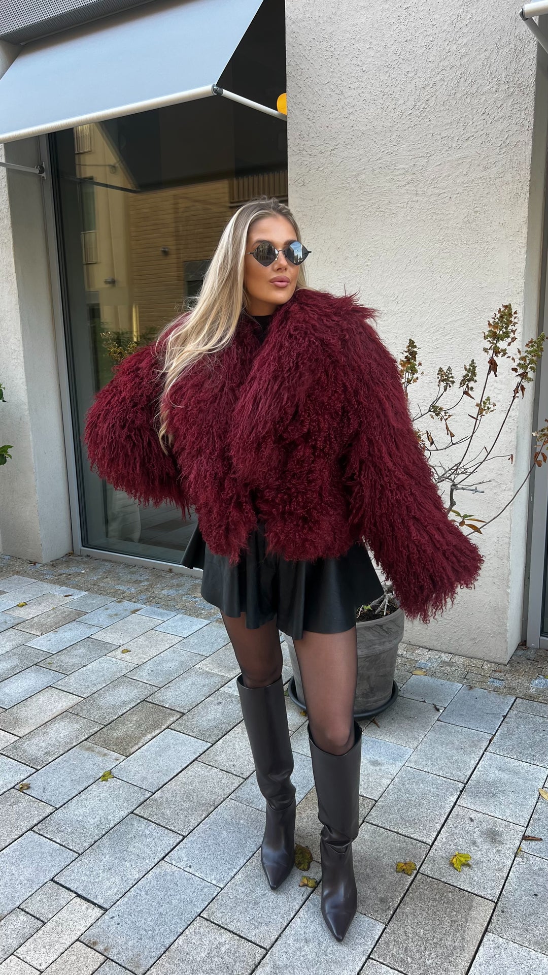 Mongolian burundi fur coat